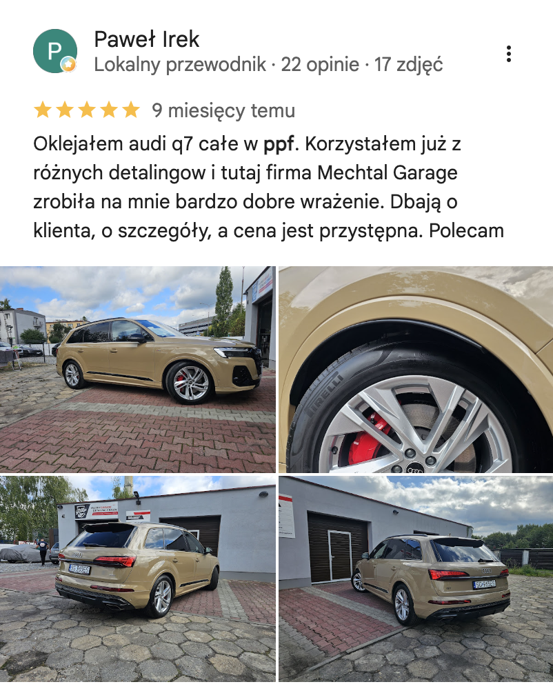 Opinia klienta Google